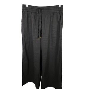 INC International Concepts‎ Wide Leg High Rise Black Pants Size L New Classic